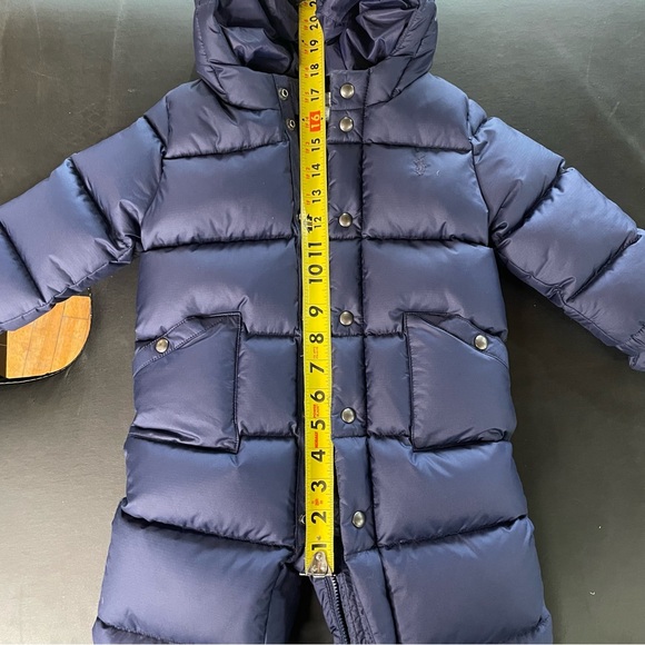 Ralph Lauren Toddler 12M Navy Blue Puffer Snow Suit W/ Gloves And Booties - Picture 12 of 12